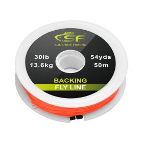 SF Braided Fly Fishing Trout Topline 20lb 30lb 50m 100 (Option: Orange 50m-30LB)