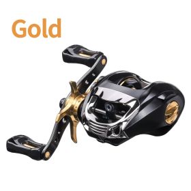 Metal Raft Fishing Reel Luya Hit Black Long Cast Anti Blast Line (Option: Gold-Left hand)