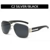 Fashion Pilot Polarized Sunglasses Men Glasses Retro Sunglass Luxury Designer Eyewear Driving UV400 Sun Glass Black Shades